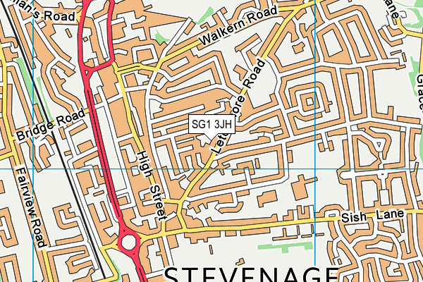 SG1 3JH map - OS VectorMap District (Ordnance Survey)
