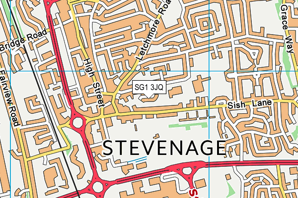 SG1 3JQ map - OS VectorMap District (Ordnance Survey)