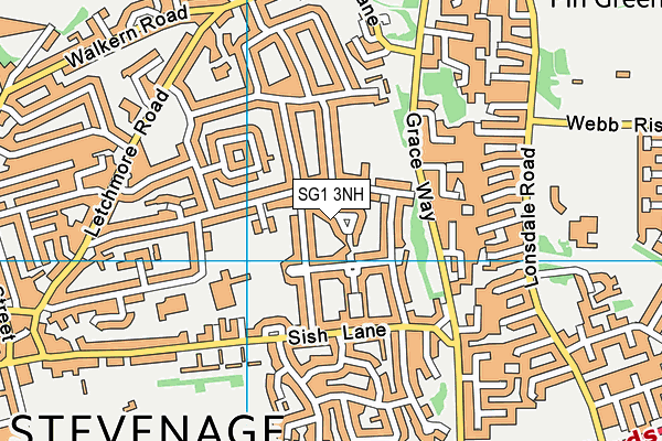 SG1 3NH map - OS VectorMap District (Ordnance Survey)