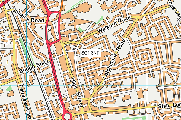 SG1 3NT map - OS VectorMap District (Ordnance Survey)