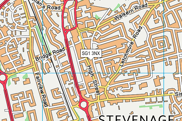 SG1 3NX map - OS VectorMap District (Ordnance Survey)