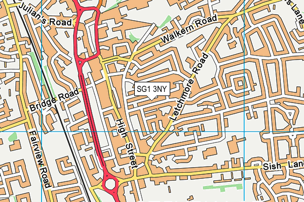 SG1 3NY map - OS VectorMap District (Ordnance Survey)