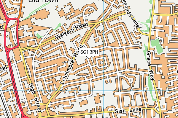 SG1 3PH map - OS VectorMap District (Ordnance Survey)