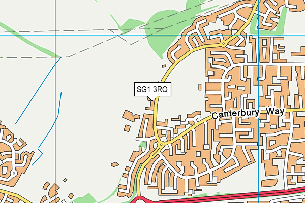 SG1 3RQ map - OS VectorMap District (Ordnance Survey)