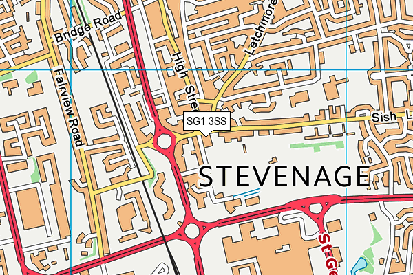 SG1 3SS map - OS VectorMap District (Ordnance Survey)