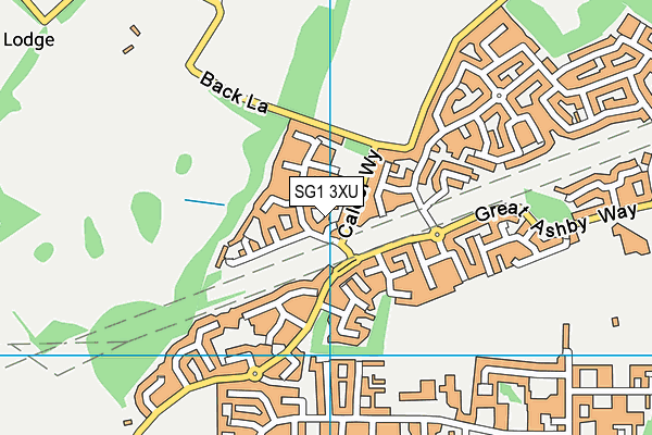 SG1 3XU map - OS VectorMap District (Ordnance Survey)