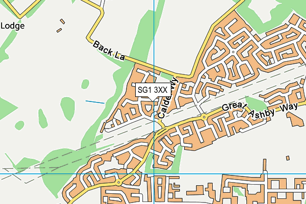 SG1 3XX map - OS VectorMap District (Ordnance Survey)