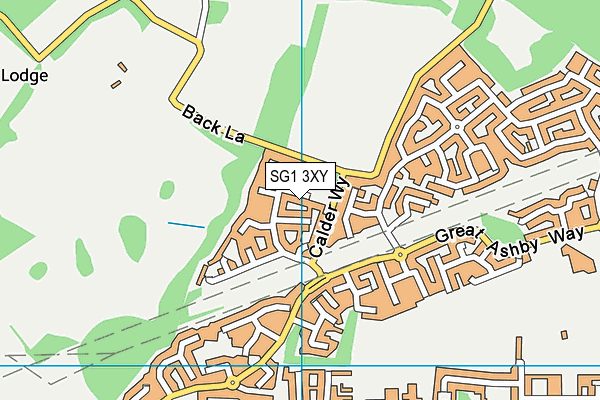 SG1 3XY map - OS VectorMap District (Ordnance Survey)