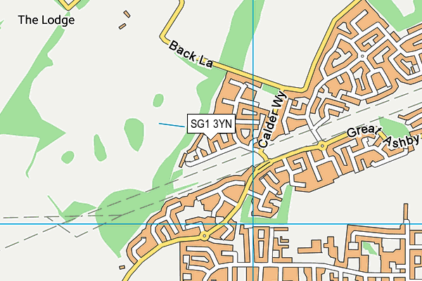 SG1 3YN map - OS VectorMap District (Ordnance Survey)