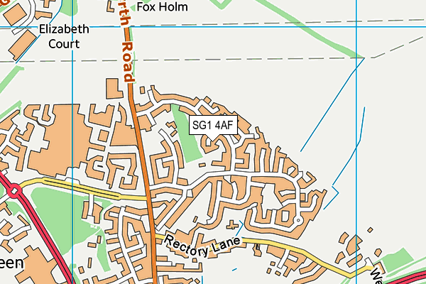 SG1 4AF map - OS VectorMap District (Ordnance Survey)