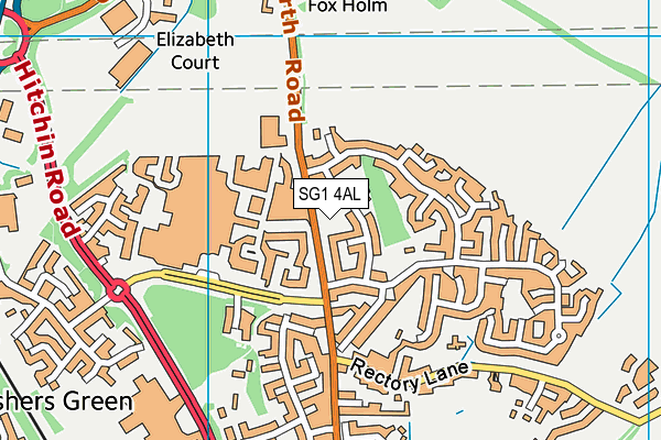 SG1 4AL map - OS VectorMap District (Ordnance Survey)