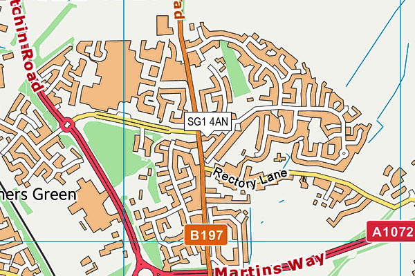 SG1 4AN map - OS VectorMap District (Ordnance Survey)