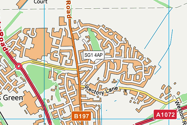 SG1 4AP map - OS VectorMap District (Ordnance Survey)