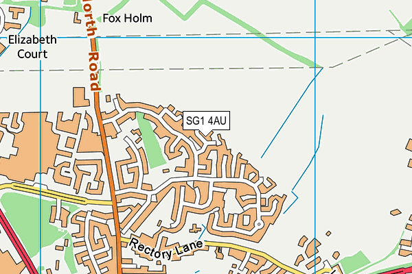 SG1 4AU map - OS VectorMap District (Ordnance Survey)