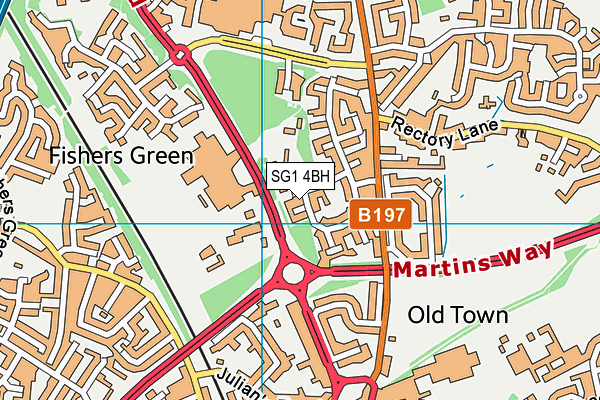 SG1 4BH map - OS VectorMap District (Ordnance Survey)