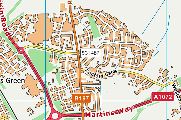 SG1 4BP map - OS VectorMap District (Ordnance Survey)