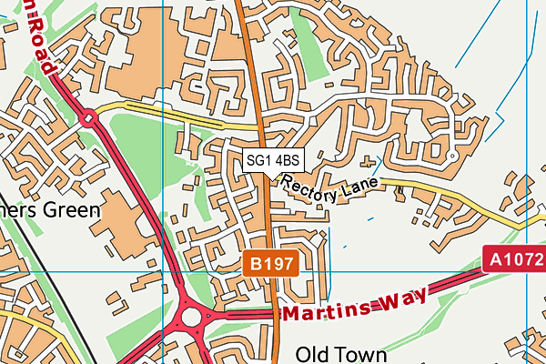 SG1 4BS map - OS VectorMap District (Ordnance Survey)