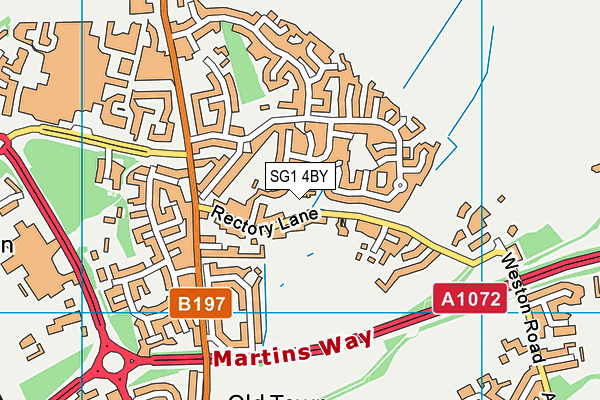 SG1 4BY map - OS VectorMap District (Ordnance Survey)