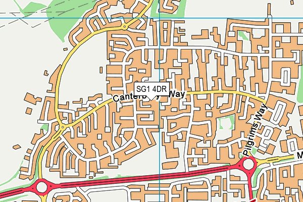 SG1 4DR map - OS VectorMap District (Ordnance Survey)