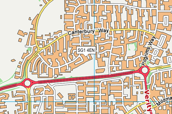 SG1 4EN map - OS VectorMap District (Ordnance Survey)