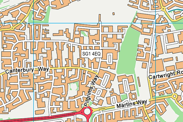 SG1 4EQ map - OS VectorMap District (Ordnance Survey)