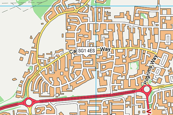 SG1 4ES map - OS VectorMap District (Ordnance Survey)