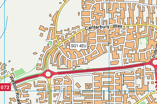 SG1 4EU map - OS VectorMap District (Ordnance Survey)