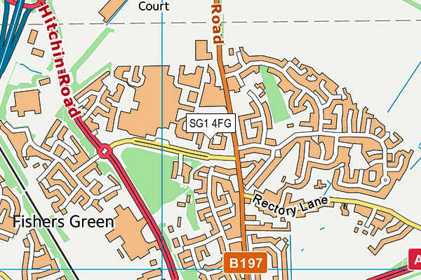 SG1 4FG map - OS VectorMap District (Ordnance Survey)