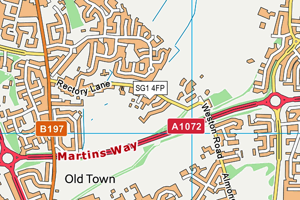 SG1 4FP map - OS VectorMap District (Ordnance Survey)