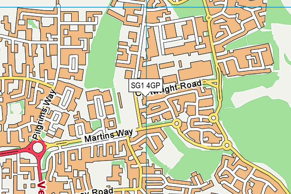 SG1 4GP map - OS VectorMap District (Ordnance Survey)