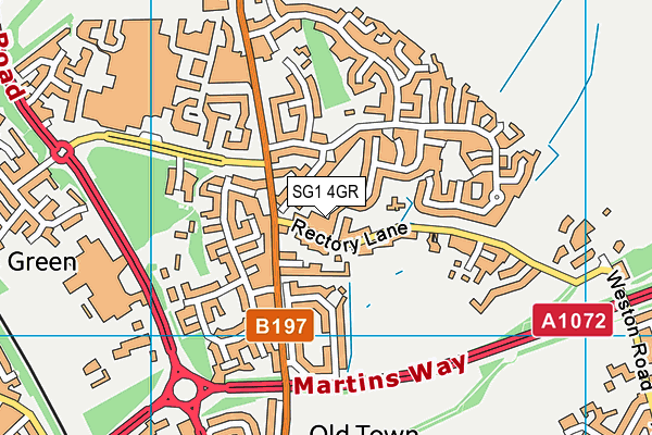 SG1 4GR map - OS VectorMap District (Ordnance Survey)
