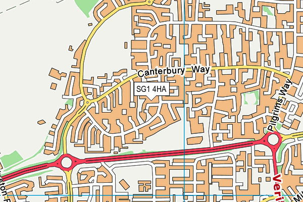 SG1 4HA map - OS VectorMap District (Ordnance Survey)