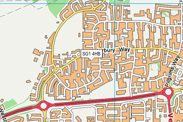 SG1 4HB map - OS VectorMap District (Ordnance Survey)