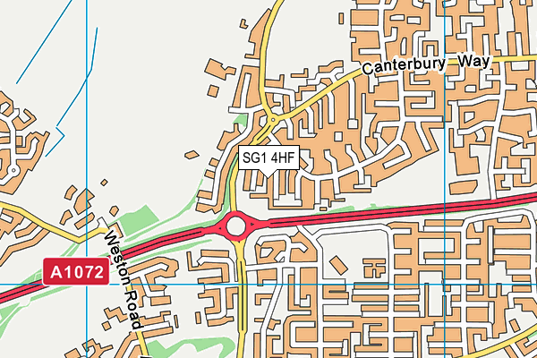 SG1 4HF map - OS VectorMap District (Ordnance Survey)