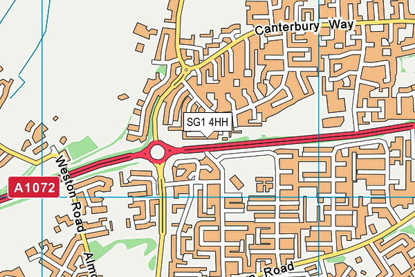 SG1 4HH map - OS VectorMap District (Ordnance Survey)