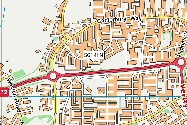 SG1 4HN map - OS VectorMap District (Ordnance Survey)