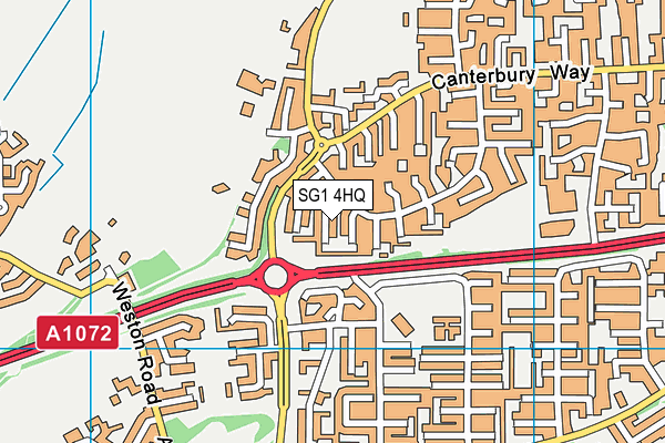 SG1 4HQ map - OS VectorMap District (Ordnance Survey)