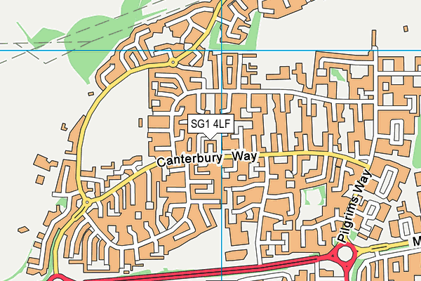 SG1 4LF map - OS VectorMap District (Ordnance Survey)