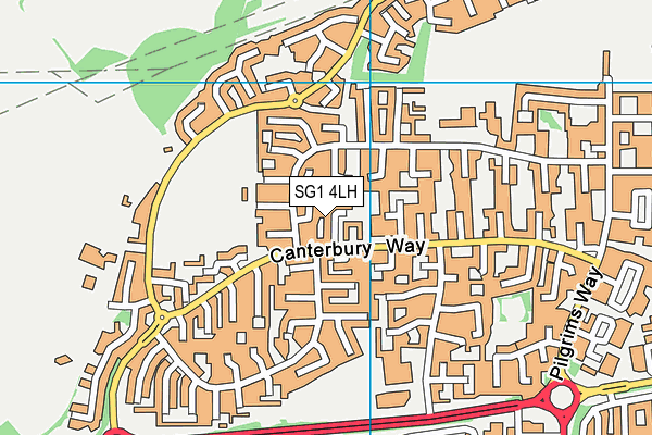 SG1 4LH map - OS VectorMap District (Ordnance Survey)