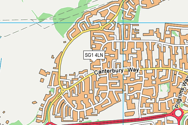 SG1 4LN map - OS VectorMap District (Ordnance Survey)