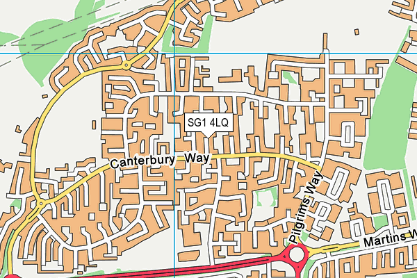 SG1 4LQ map - OS VectorMap District (Ordnance Survey)