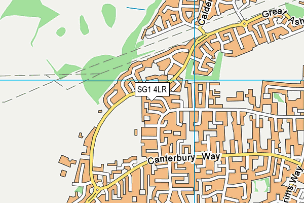 SG1 4LR map - OS VectorMap District (Ordnance Survey)