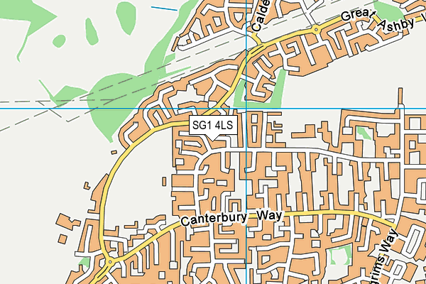 SG1 4LS map - OS VectorMap District (Ordnance Survey)