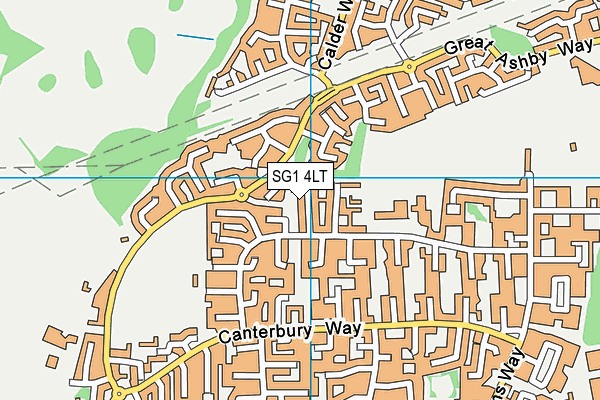 SG1 4LT map - OS VectorMap District (Ordnance Survey)