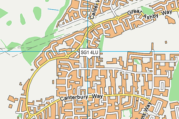 SG1 4LU map - OS VectorMap District (Ordnance Survey)