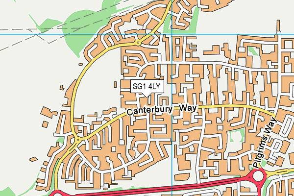 SG1 4LY map - OS VectorMap District (Ordnance Survey)