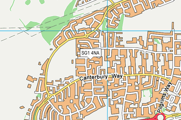 SG1 4NA map - OS VectorMap District (Ordnance Survey)