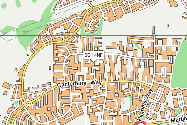 SG1 4NF map - OS VectorMap District (Ordnance Survey)