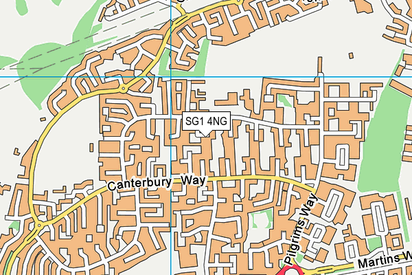 SG1 4NG map - OS VectorMap District (Ordnance Survey)