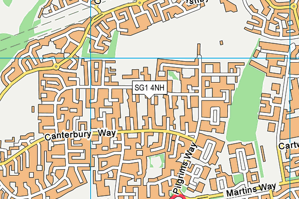 SG1 4NH map - OS VectorMap District (Ordnance Survey)